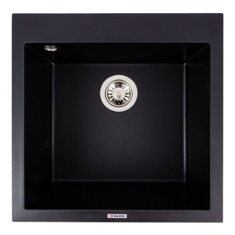 Гранитная кухонная мойка VALESO GALAX 5050 матовая Черная