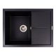 Черная матовая гранитная мойка для кухни VALESO CRIPTA 6550