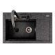 Встраиваемая гранитная мойка VALESO ATRUM 7950, матовая, Графит