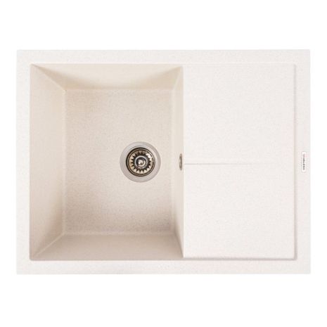 VALESO Гранітна мийка CRIPTA 6550 Біла матова в крапку