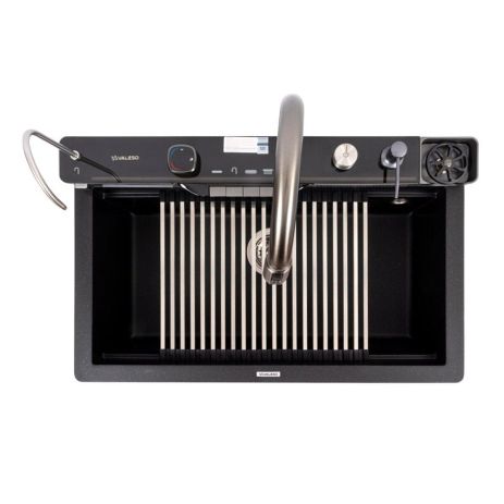 7546 EVANORA матова Мийка гранітна VALESO (чорний металік)