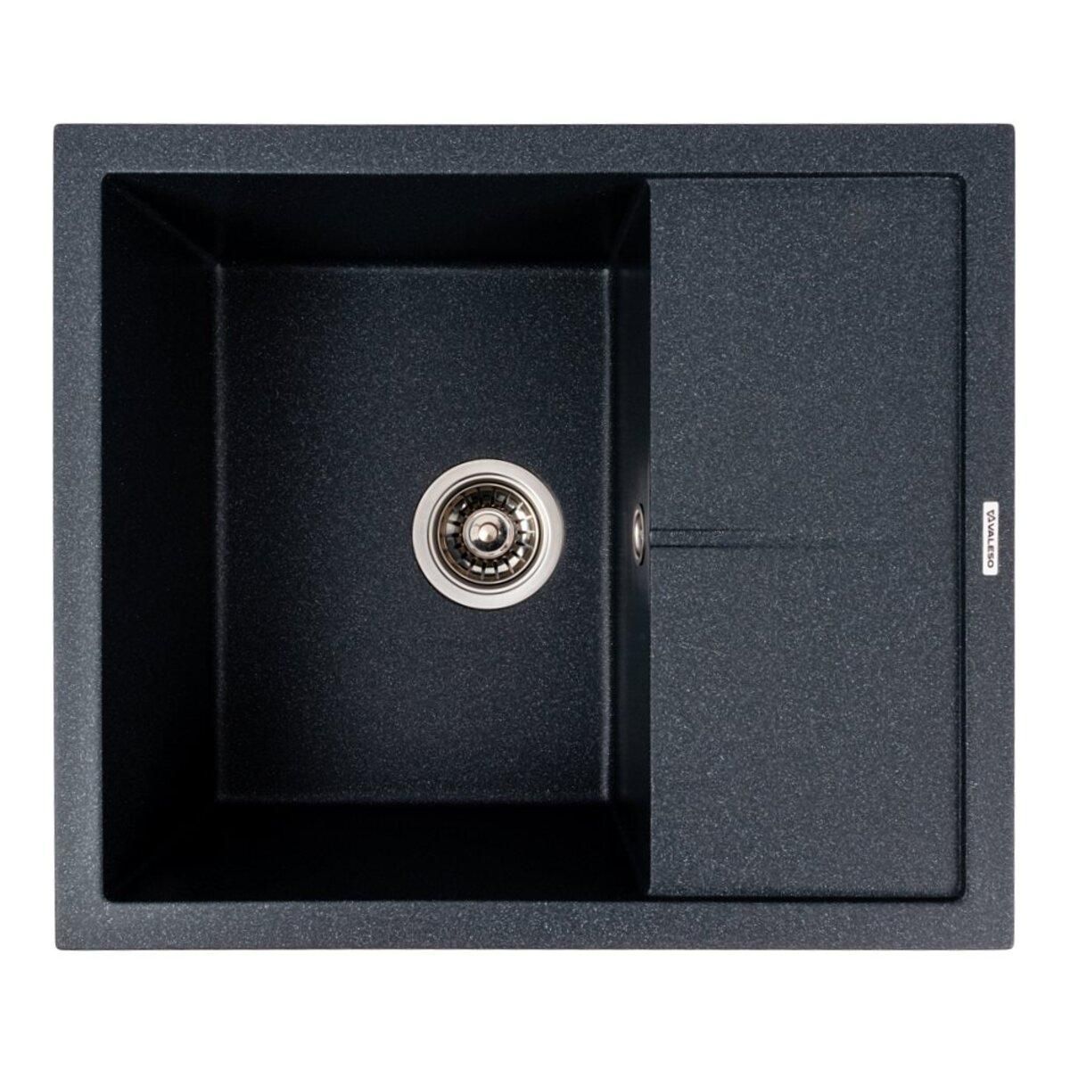 Гранітна мийка кухонна Valeso 5850 REYNA антрацит матова Гранітна мийка кухонна Valeso 5850 REYNA антрацит матова