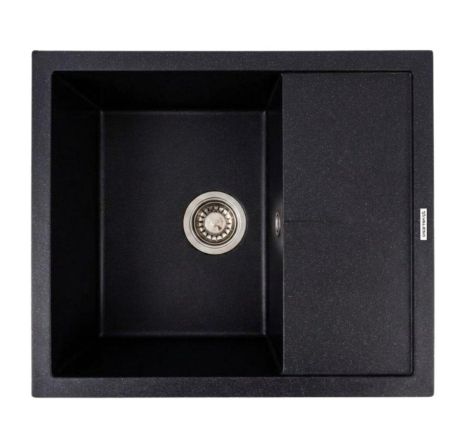 Кухонная гранитная мойка 5850 REYNA VALESO черный металлик