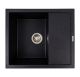 Кухонная гранитная мойка 5850 REYNA VALESO черный металлик