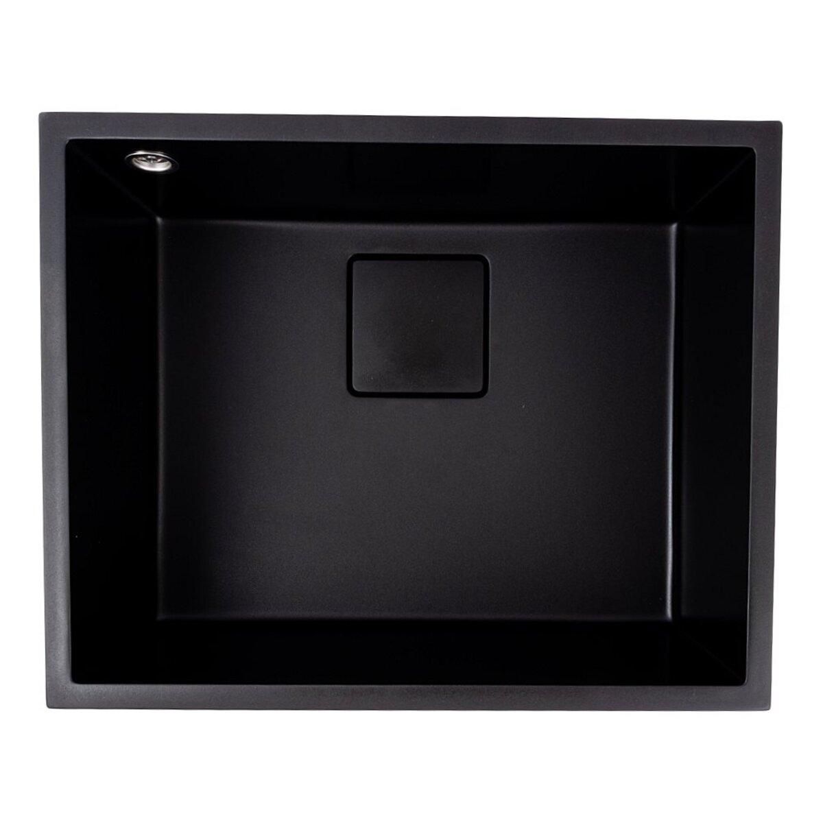 Кухонная гранитная мойка AMELI VALESO черная 5444 Кухонная гранитная мойка AMELI VALESO черная 5444