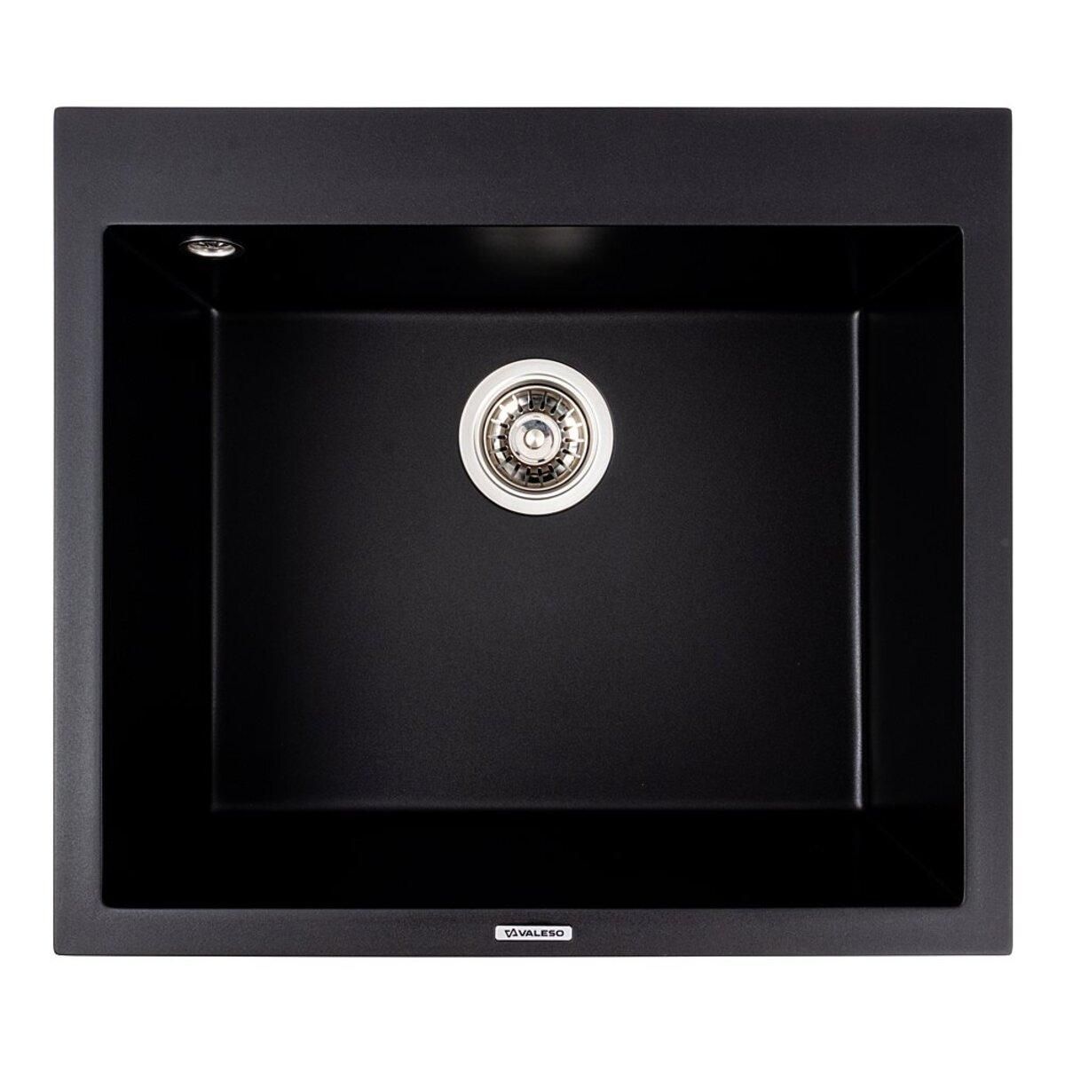 Чёрная гранитная кухонная мойка 5750 DAVINA VALESO Чёрная гранитная кухонная мойка 5750 DAVINA VALESO