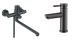 Набор 2 в 1 смесителей для ванной из нержавейки Mixxus SUS 006 Графит + Mixxus SUS 001 A Графит