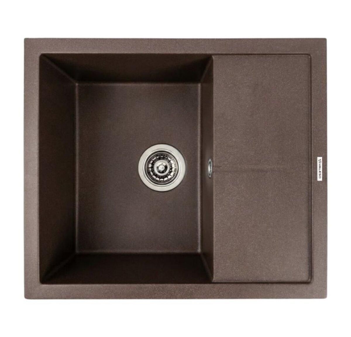 Кухонная гранитная мойка 5850 REYNA VALESO темная скала Кухонная гранитная мойка 5850 REYNA VALESO темная скала