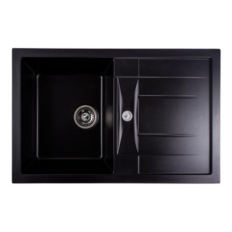Матовая кухонная мойка из гранита VALESO 7850 TROYA (черная) Матовая кухонная мойка из гранита VALESO 7850 TROYA (черная)