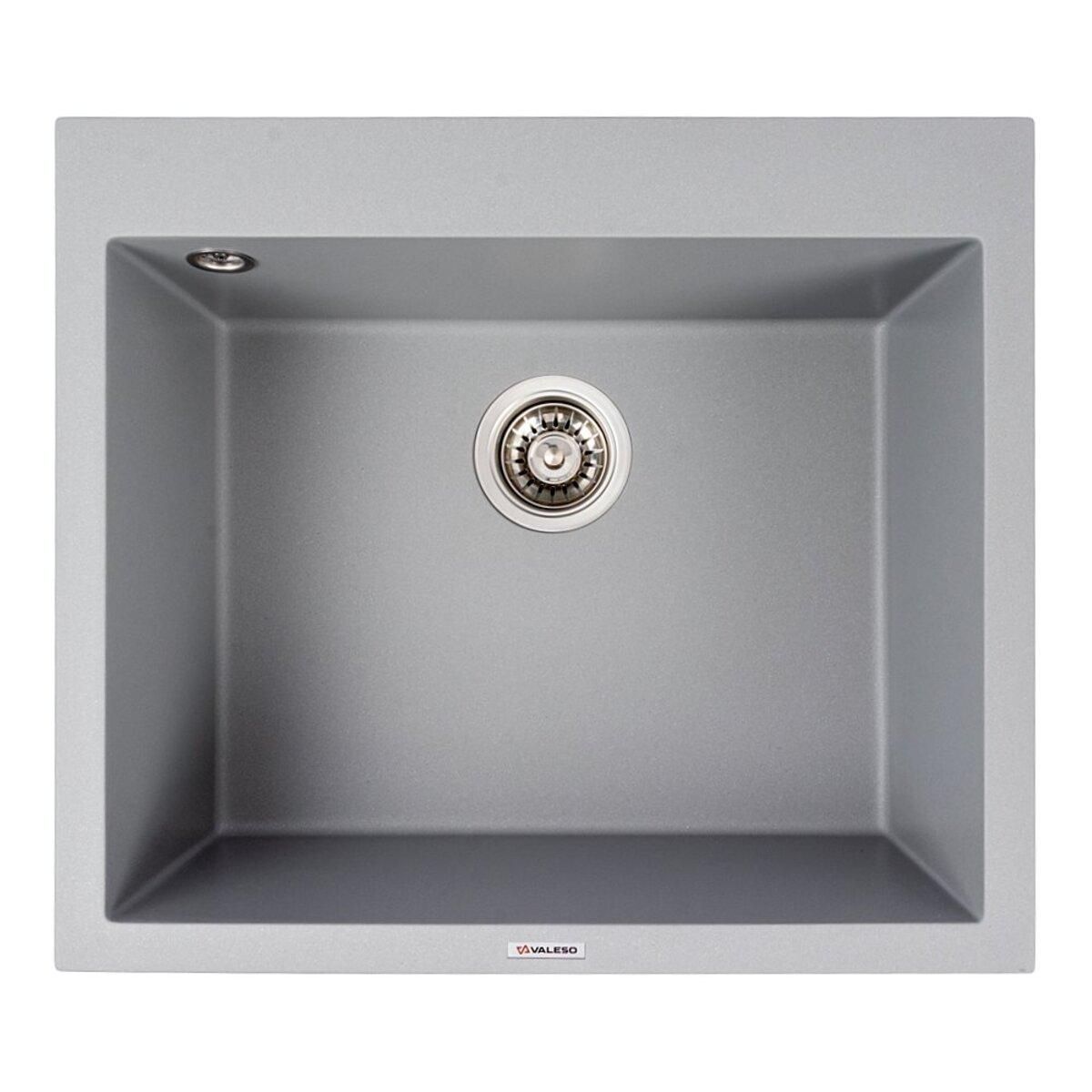 Кухонная гранитная мойка DAVINA VALESO 5750, цвет серый металлик Кухонная гранитная мойка DAVINA VALESO 5750, цвет серый металлик
