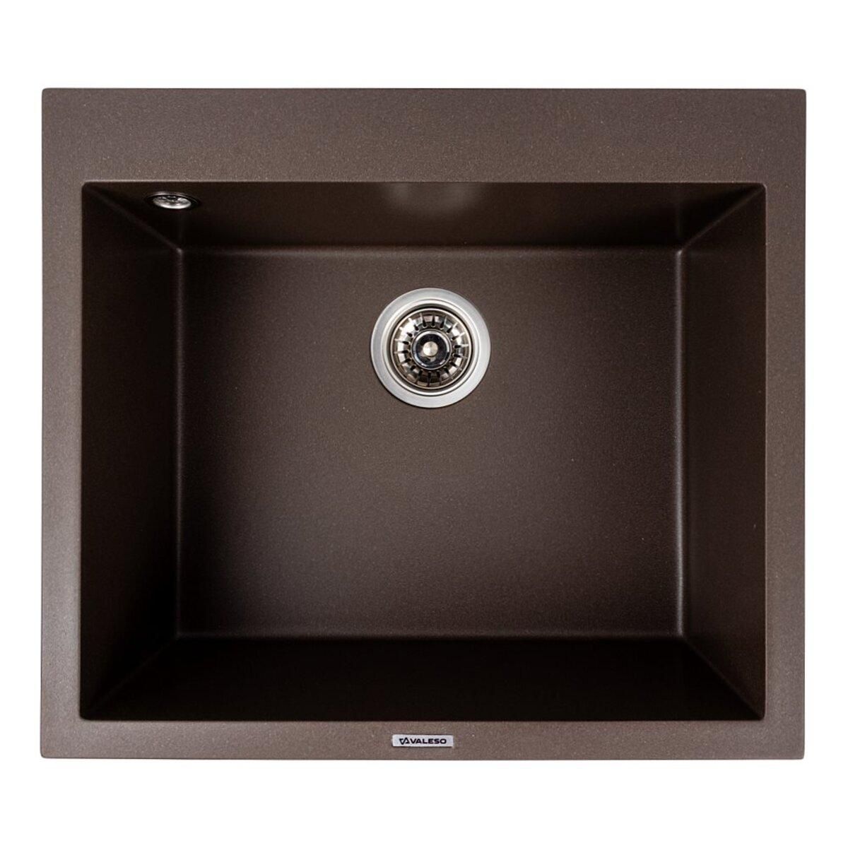 Кухонная гранитная мойка 5750 DAVINA VALESO, темная скала Кухонная гранитная мойка 5750 DAVINA VALESO, темная скала