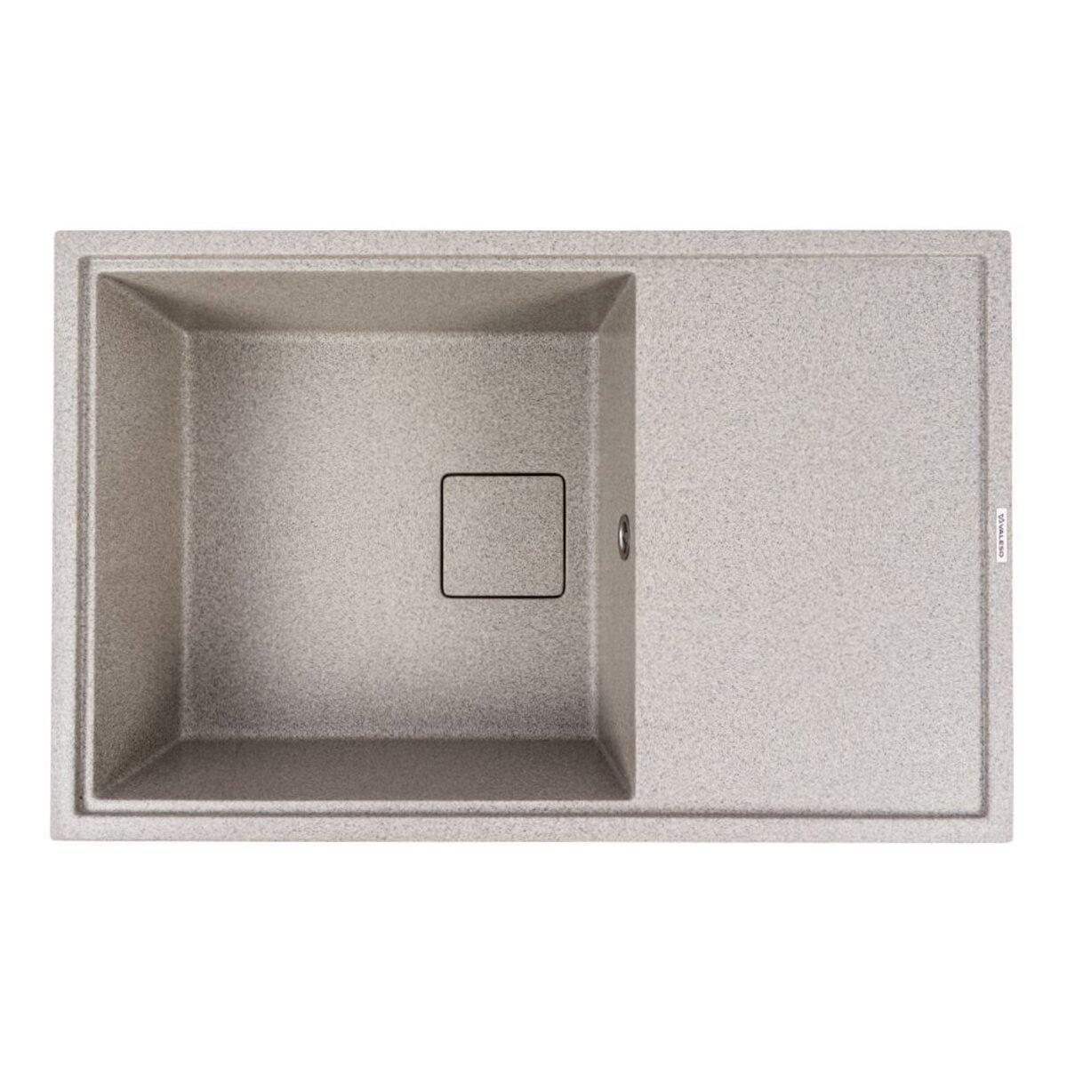 Кухонная гранитная мойка VALESO GALANS 7850, матовая серая Кухонная гранитная мойка VALESO GALANS 7850, матовая серая