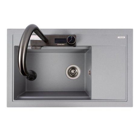 Кухонная мойка из гранита VALESO ATRUM 7950 матовая Серый металлик