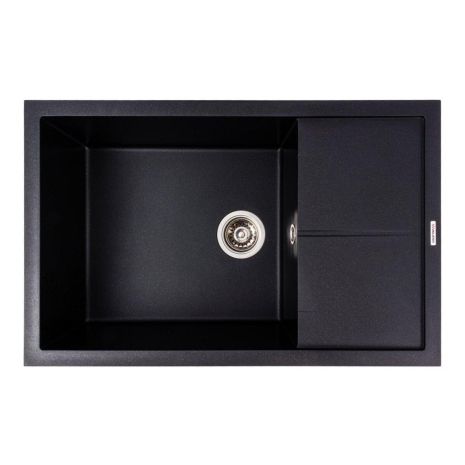 Гранітна мийка VALESO CALYPSO 7950 матова чорний металік