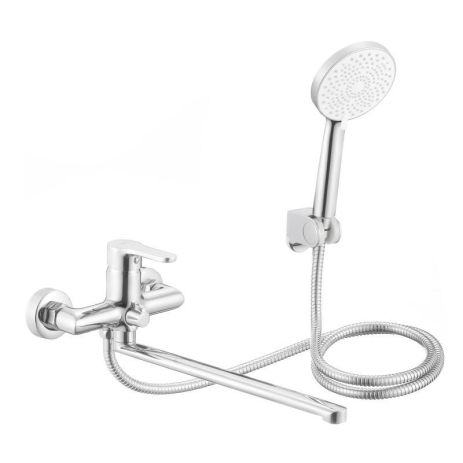 Змішувач для ванни Lidz Astra 005 з поворотним виливом (з душовим гарнітуром) (k35) LDAST005CRM48088 Chrome Змішувач для ванни Lidz Astra 005 з поворотним виливом (з душовим гарнітуром) (k35) LDAST005CRM48088 Chrome