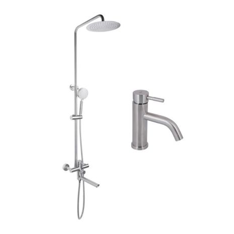 Комплект для душевой комнаты Lidz Aria 1033 Душевая система на 3 потребителя (k35) Nickel +Lidz Aria 0011F Комплект для душевой комнаты Lidz Aria 1033 Душевая система на 3 потребителя (k35) Nickel +Lidz Aria 0011F