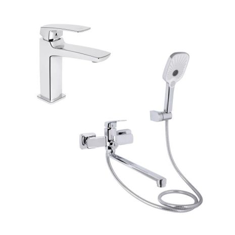 Набор для Ванной комнаты Qtap Tern Смеситель для раковины QTTER2701CRM47584 Chrome+Qtap Tern Набор для Ванной комнаты Qtap Tern Смеситель для раковины QTTER2701CRM47584 Chrome+Qtap Tern