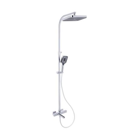 Душевая система универсальная Qtap Sloup термостатическая на три потребителя (с изливом) QTSLO51103OC48217