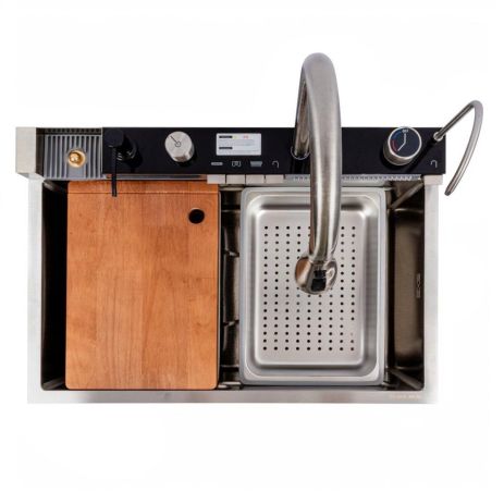 Кухонна мийка Valeso Handmade "Водоспад" (ДЕКОР) 68х45M, сатинова Кухонна мийка Valeso Handmade "Водоспад" (ДЕКОР) 68х45M, сатинова