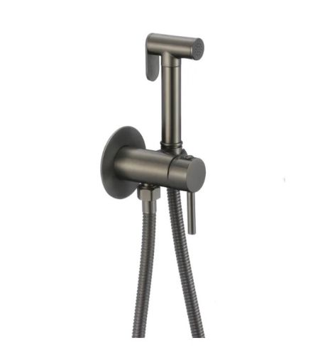 Змішувач для гігієнічного душу прихованого монтажу Mix Premium Hans 002-A Inner Graphite