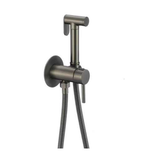 Змішувач для гігієнічного душу прихованого монтажу Mix Premium Hans 002-A Inner Graphite