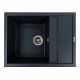 Гранитная мойка для кухни Platinum 6550 LOTOS матовый Антрацит Гранитная мойка для кухни Platinum 6550 LOTOS матовый Антрацит