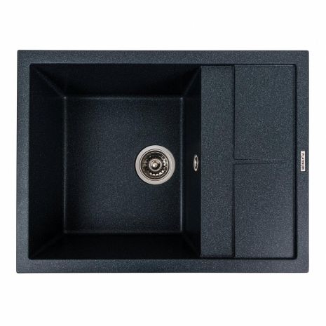 Гранитная мойка для кухни Platinum 6550 LOTOS матовый Антрацит Гранитная мойка для кухни Platinum 6550 LOTOS матовый Антрацит