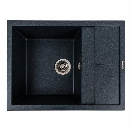 Гранітна мийка для кухні Platinum 6550 LOTOS матовий Антрацит Гранітна мийка для кухні Platinum 6550 LOTOS матовий Антрацит