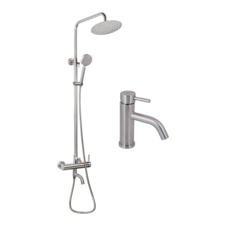 Акционный набор: Lidz Aria 0011F Смеситель для раковины (k35) Nickel + Lidz Aria 1031 Душевая система на 3 потребителя (с изливом) Акционный набор: Lidz Aria 0011F Смеситель для раковины (k35) Nickel + Lidz Aria 1031 Душевая система на 3 потребителя (с изливом)