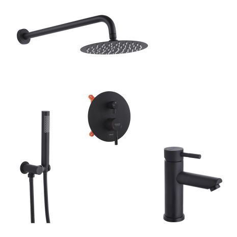 Набір 2 в 1 душова система Kroner Edelstahl Klassisch-SCH082 + змішувач Edelstahl Klassisch-SCH010