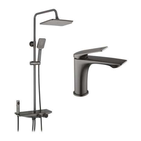 Набір 2 в 1 душова система Kroner Armada-GRP066 + змішувач Graz-GRP010