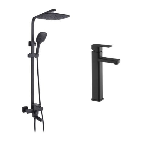 Набір 2 в 1 душова система Kroner Edelstahl Kubus-SCH063 + змішувач Edelstahl Kubus-SCH010-3