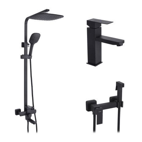 Набір 3 в 1 вчорному кольорі Kroner Edelstahl Kubus