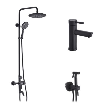 Набір 3 в 1 душова система Kroner Edelstahl Klassisch-SCH063 + змішувач Edelstahl Klassisch-SCH010 +