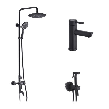 Набір 3 в 1 душова система Kroner Edelstahl Klassisch-SCH063 + змішувач Edelstahl Klassisch-SCH010 +