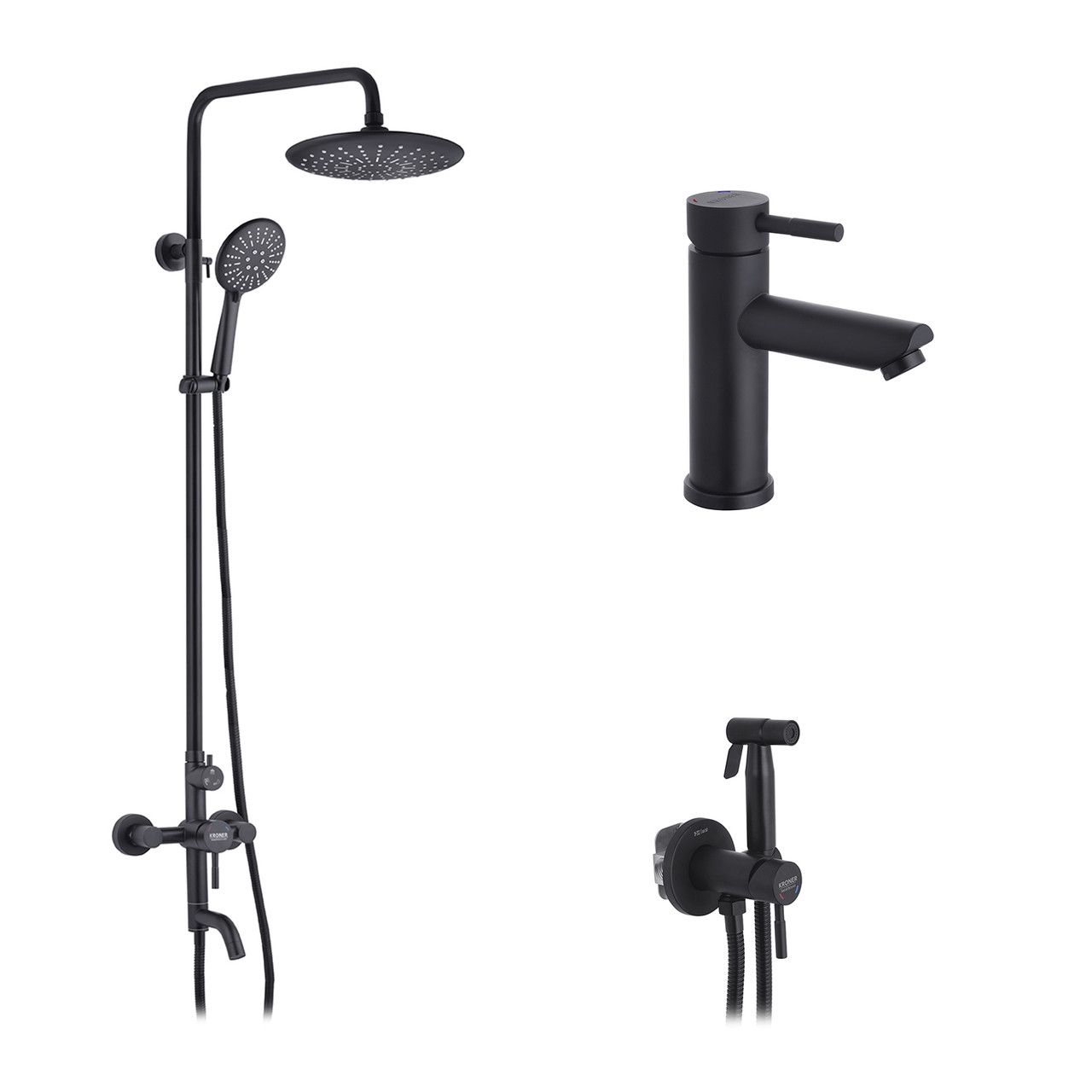 Набір 3 в 1 душова система Kroner Edelstahl Klassisch-SCH063 + змішувач Edelstahl Klassisch-SCH010 + Набір 3 в 1 душова система Kroner Edelstahl Klassisch-SCH063 + змішувач Edelstahl Klassisch-SCH010 +
