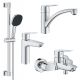 Набор смесителей 4 в 1 для ванной комнаты и кухни Grohe QuickFix Start M-Size UA202301KE