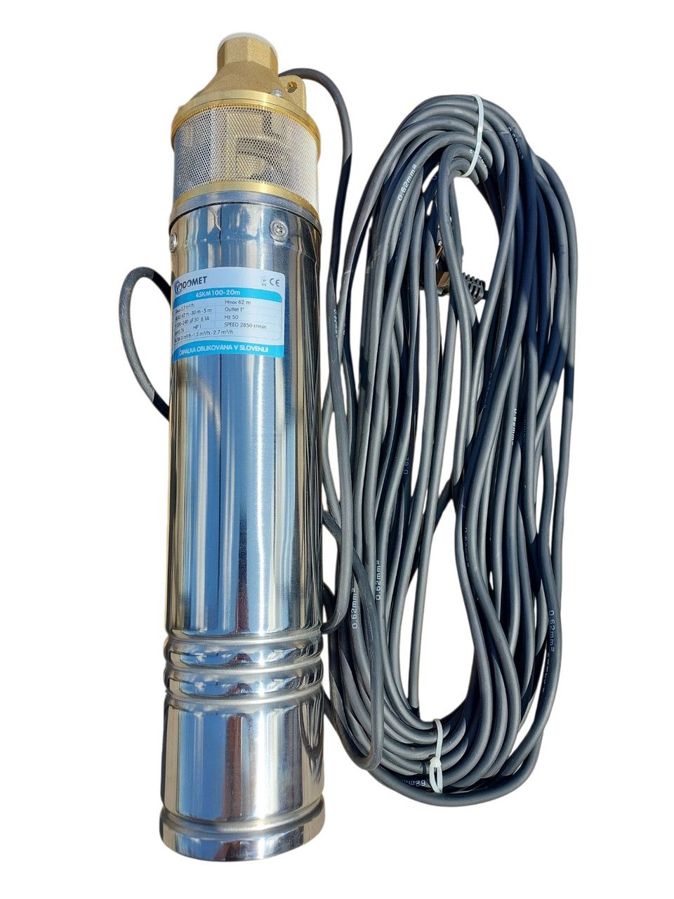 Насос свердловинний вихровий Словенія VDMT 4SKM-100 0.75 кВт 20 метрів кабелю Насос свердловинний вихровий Словенія VDMT 4SKM-100 0.75 кВт 20 метрів кабелю