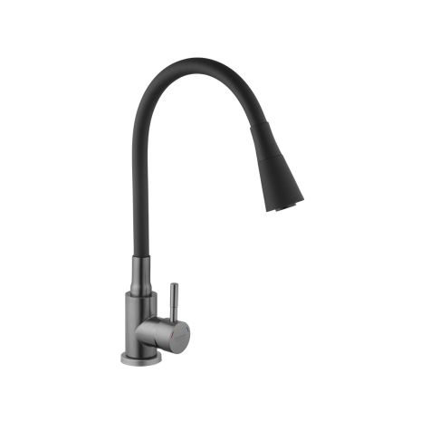 Змішувач для кухні Kroner KRP Edelstahl Klassisch — PVD031BLK