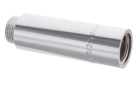 Подовжувач латунний 1/2"-80 мм (хром) KF.E06-80.CHR