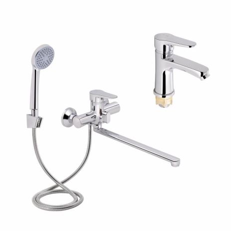 Акционный набор Lidz Nicole: Смеситель 005 Chrome + Смеситель 001F Chrome