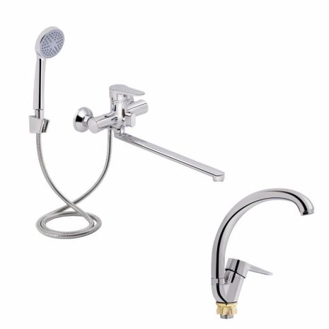 Акционный набор Lidz Nicole: Смеситель 005 Chrome + Смеситель 008F Chrome Акционный набор Lidz Nicole: Смеситель 005 Chrome + Смеситель 008F Chrome