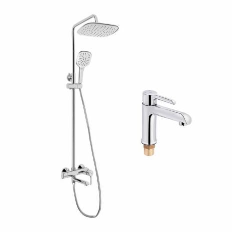 Акционный набор Qtap Grand: Смеситель QTGRACRM001F + Душевая Система QTGRACRM1004 Акционный набор Qtap Grand: Смеситель QTGRACRM001F + Душевая Система QTGRACRM1004