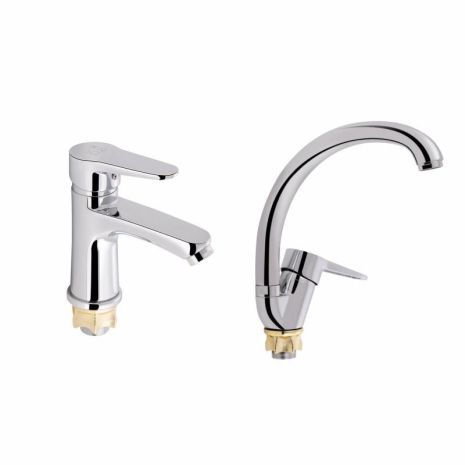 Акционный набор Lidz Nicole: Смеситель 001F Chrome + Смеситель 008F Chrome Акционный набор Lidz Nicole: Смеситель 001F Chrome + Смеситель 008F Chrome