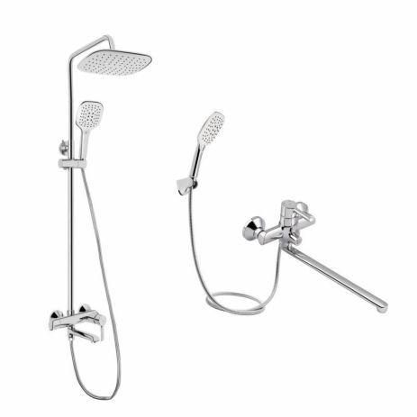 Акционный набор Qtap Grand: Смеситель QTGRACRM005 + Душевая Система QTGRACRM1004