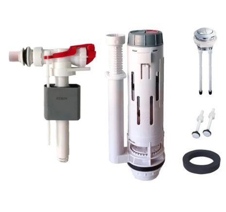 Комплект арматури Чехія KT-0303-1/2" спускна та наповнювальна з бічним клапаном