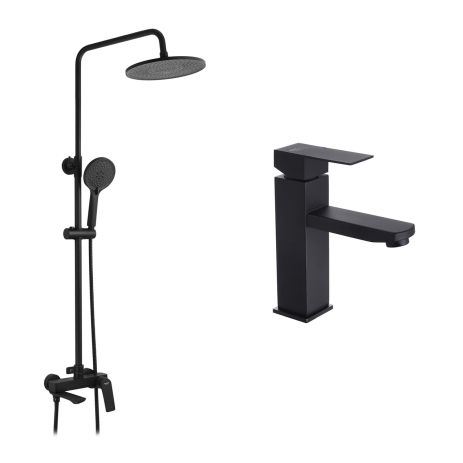 Набір 2 в 1 душова система Kroner Graz-SCH063 + змішувач Edelstahl Kubus-SCH010