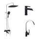 Набір 3 в 1 душова система Kroner Essen-SCH063 + змішувач Essen-SCH030 + змішувач Essen-SCH010
