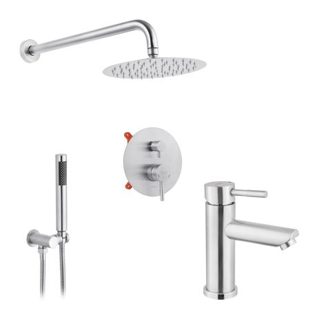 Набір 2 в 1 душова система Kroner Edelstahl Klassisch-ESG082 + змішувач Edelstahl Klassisch-ESG010