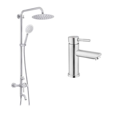 Набір 2 в 1 душова система Kroner Edelstahl Klassisch-ESG063 + змішувач Edelstahl Klassisch-ESG010